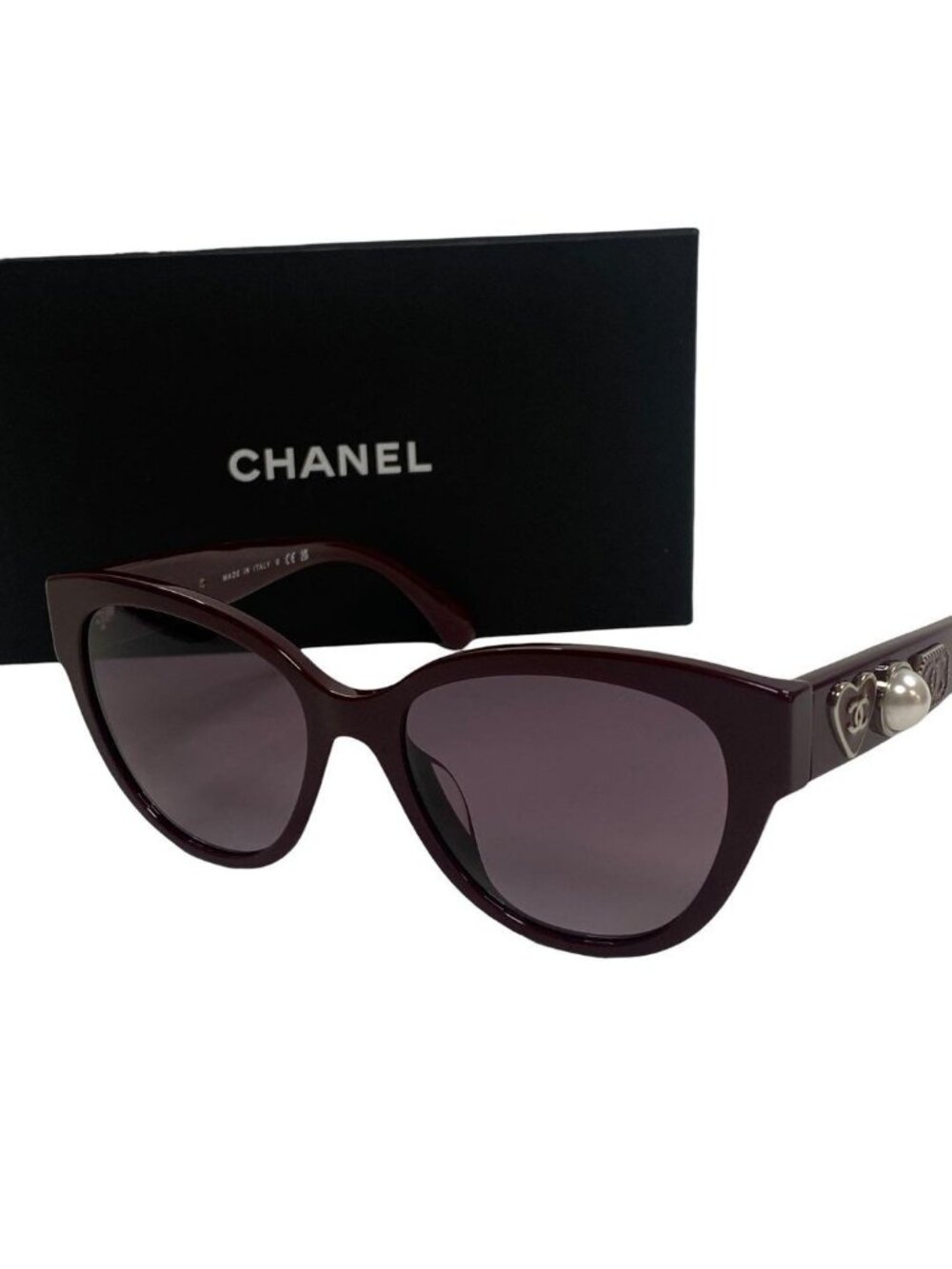 Chanel Faux Pearl CC Logo Sunglasses 56